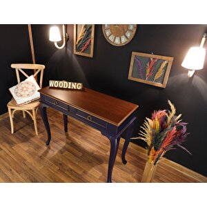Wooding 100 Cm Çekmeceli Masif Lacivert Ceviz Dresuar