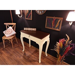 Wooding 80 Cm Çekmeceli Masif Krem Ceviz Dresuar
