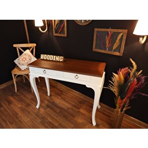Wooding 100 Cm Çekmeceli Masif Beyaz Ceviz Dresuar