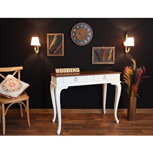 Wooding 100 Cm Çekmeceli Masif Beyaz Ceviz Dresuar