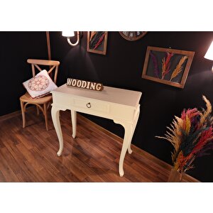 Wooding 80 Cm Çekmeceli Masif Lake Krem Dresuar