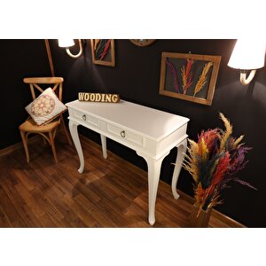 Wooding 100 Cm Çekmeceli Masif Lake Beyaz Dresuar