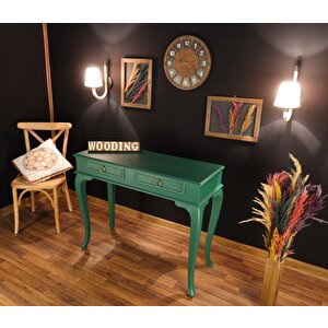 Wooding 120 Cm Çekmeceli Masif Lake Yeşil Dresuar