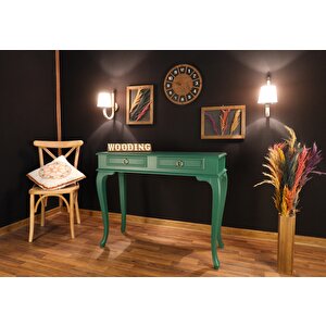 Wooding 120 Cm Çekmeceli Masif Lake Yeşil Dresuar