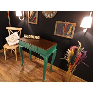 Wooding 80 Cm Çekmeceli Masif Yeşil Ceviz Dresuar