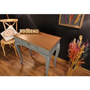 Wooding 80 Cm Çekmeceli Masif Gri Naturel Dresuar