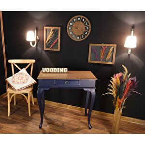Wooding 80 Cm Çekmeceli Masif Lacivert Naturel Dresuar