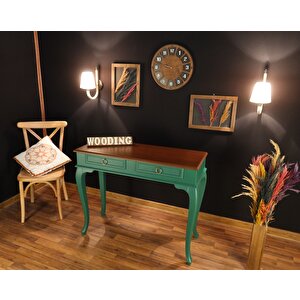 Wooding 120 Cm Çekmeceli Masif Yeşil Ceviz Dresuar
