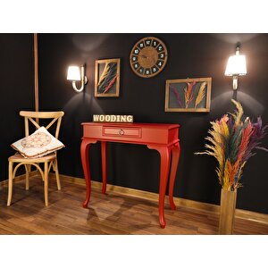 Wooding 80 Cm Çekmeceli Masif Lake Kırmızı Dresuar