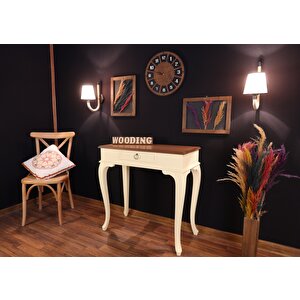 Wooding 80 Cm Çekmeceli Masif Krem Naturel Dresuar