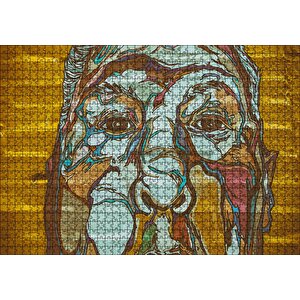Alfred Hitchcock Portre Duvar Boyama Puzzle Yapboz Mdf Ahşap 1000 Parça