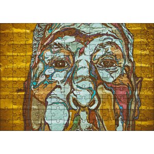 Alfred Hitchcock Portre Duvar Boyama Puzzle Yapboz Mdf Ahşap 120 Parça