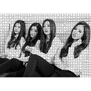 Red Velvet Siyah Beyaz Puzzle Yapboz Mdf Ahşap 1000 Parça