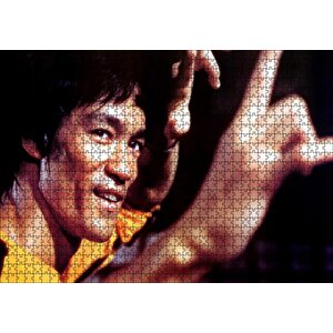 Bruce Lee Kungfu Dövüş Sanatı Puzzle Yapboz Mdf Ahşap 1000 Parça