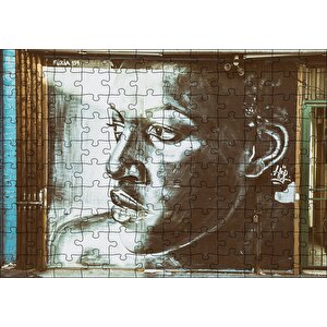 Siyahi Kadın Temalı Duvar Boyama Puzzle Yapboz Mdf Ahşap 120 Parça