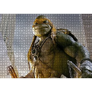 Ninja Kaplumbağalar Michalengelo Puzzle Yapboz Mdf Ahşap 1000 Parça