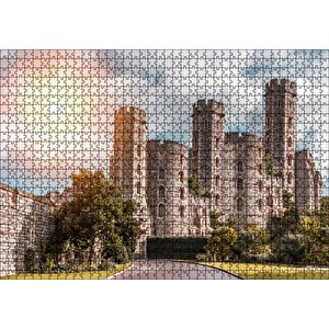 Avrupa Soylu Malikanesi Ve Bulutlu Gökler Puzzle Yapboz Mdf Ahşap 1000 Parça