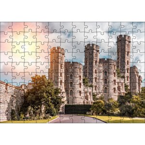 Avrupa Soylu Malikanesi Ve Bulutlu Gökler Puzzle Yapboz Mdf Ahşap 120 Parça