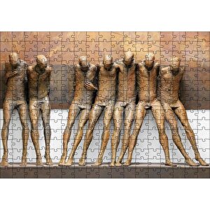Çamur Heykeller Omuz Omuza Puzzle Yapboz Mdf Ahşap 255 Parça