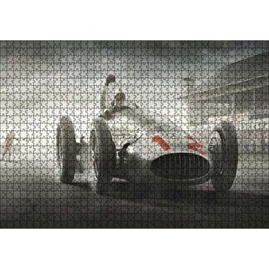 Mercedes Gümüş Ok Görseli Puzzle Yapboz Mdf Ahşap 1000 Parça