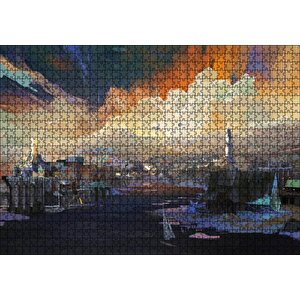 Disco Elysium Sanat Eseri Aleksander Rostov Oyun Sanat Görseli Puzzle Yapboz Mdf Ahşap 1000 Parça