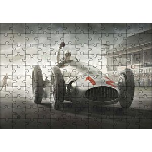 Mercedes Gümüş Ok Görseli Puzzle Yapboz Mdf Ahşap 120 Parça