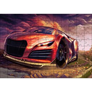 Dijital Sanat Audi R9 Görseli Puzzle Yapboz Mdf Ahşap 120 Parça