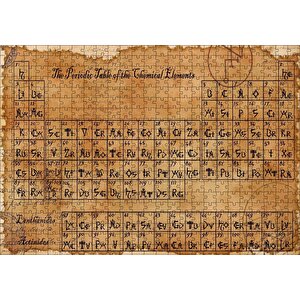 Eski Peryodik Cetveli Görseli Puzzle Yapboz Mdf Ahşap 500 Parça
