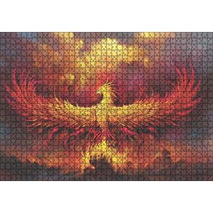 Zümrüdü Anka Karanlık Fantazi Puzzle Yapboz Mdf Ahşap 1000 Parça