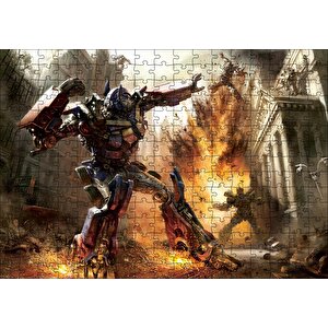 Ayın Karanlık Transformers Filmi Görseli Puzzle Yapboz Mdf Ahşap 255 Parça