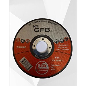 Gfb İnox Kesici Taş 115x1,0x22.23