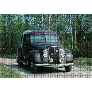 Volvo Pv36 Carioca Modeli İle Ormanda Gezinti Puzzle Yapboz Mdf Ahşap 1000 Parça