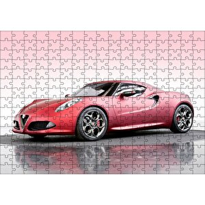 Alfa Romeo 4c Concept Kırmızı Otomobil Görseli Puzzle Yapboz Mdf Ahşap 255 Parça