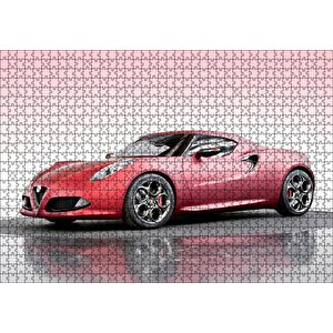 Alfa Romeo 4c Concept Kırmızı Otomobil Görseli Puzzle Yapboz Mdf Ahşap 1000 Parça