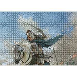 Savaş Şovalye At Görseli Puzzle Yapboz Mdf Ahşap 1000 Parça