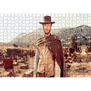 İyi Kötü Çirkin Clint Eastwood Puzzle Yapboz Mdf Ahşap 500 Parça