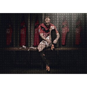 Wayne Rooney Manchester United Futbolcu Puzzle Yapboz Mdf Ahşap 1000 Parça