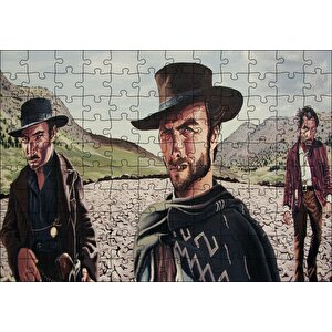 İyi Kötü Çirkin Karikatürize Puzzle Yapboz Mdf Ahşap 120 Parça