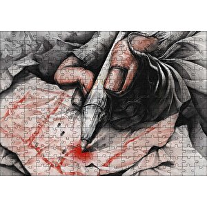 Kurgusal Karekter Şekil Çizimi Görseli Puzzle Yapboz Mdf Ahşap 255 Parça