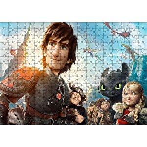 Ejderhanı Nasıl Eğitirsin 2 Tüm Karakterler Puzzle Yapboz Mdf Ahşap 255 Parça