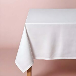 Klasik Kare Masa Örtüsü 160x160 Cm Beyaz