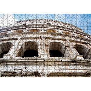 İtalya Roma Kolezyum Amfi Tiyatro Puzzle Yapboz Mdf Ahşap 500 Parça