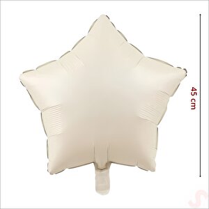 Yıldız Folyo Balon, 45cm - Krem
