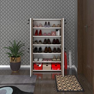 Ayakkabılık Ayakkabı Dolabı Kilitli Be Real Crd 120*70*32 Kapaklı Arkalıklı Ofis Dolabı Iki Bölme