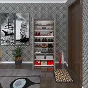 Ayakkabılık Ayakkabı Dolabı Kilitli Be Real Crd 160*70*32 Kapaklı Arkalıklı Ofis Dolabı Iki Bölme