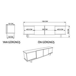 Alonex Home Di̇ana 180 Cm Tv Üni̇tesi̇ , Cevi̇z- Dolunay Tv Üni̇tesi̇