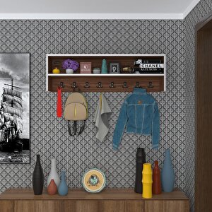 Elbise Askılığı Askılık Zeytuni Cvz 35*100*20 Siyah 8 Adet Askı Portmanto Raflı