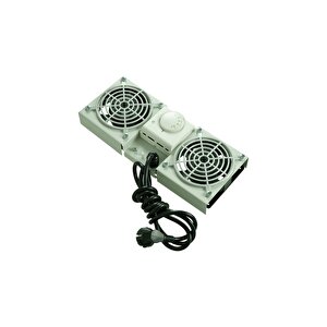 Canovate Gri Rack Kabinet Fan Modülü Termostatlı Duvar Tipi 2li