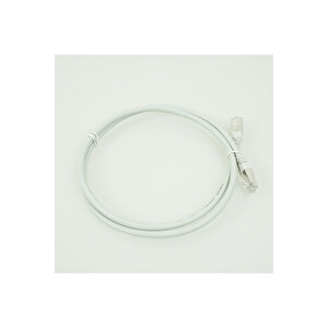 Bakır Patch Kablo Cat6a U/ftp 1mt Lszh Gri Patch Cord Folyo Korumalı 2 Yıl Garantili 5 Adet
