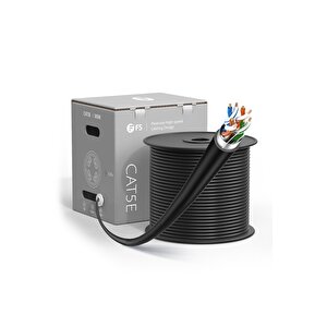 Cat5e Utp Bakır Lan Veri Kablosu 305mt 23 Awg Siyah Pvc